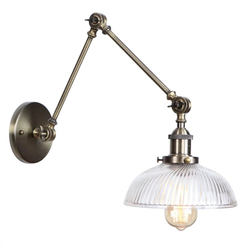 Afralia™ LED Glass Swing Arm Wall Lamps for Bedroom, Bathroom, and Stairway