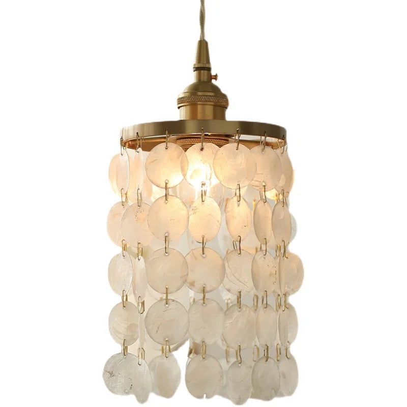 Afralia™ Romantic Shell LED Pendant Light Fixture for Modern Decor