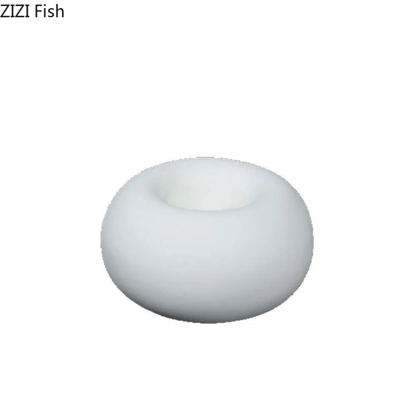Afralia™ Round White Ceramic Candle Holder Home Decor Aroma Diffuser Wax Melt Burner