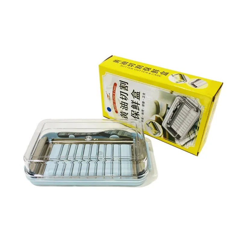 Afralia™ Butter Slicer Cutter Box with Lid - Food Grade Kitchen Accessory