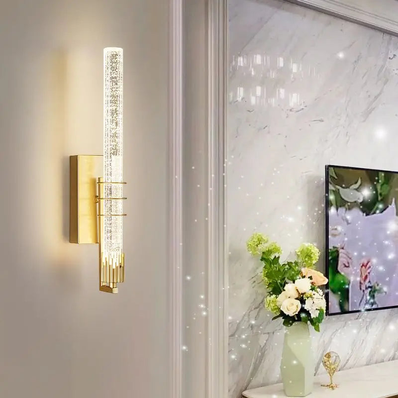 Afralia™ Crystal LED Wall Sconce: Modern Decorative Lighting for Corridor, Bedroom, and Living Room