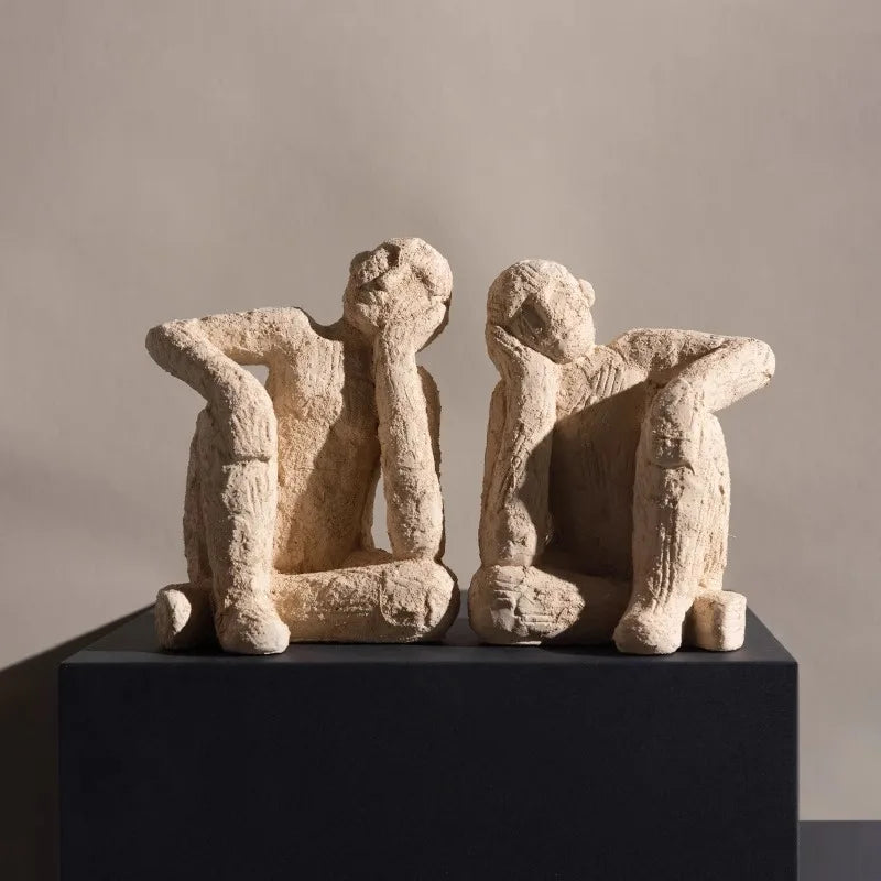 Afralia™ Abstract Resin Figurine Sculpture Handicrafts Decorative Ornaments