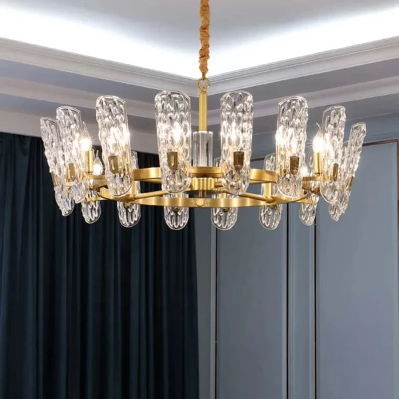 Afralia™ Copper LED Pendant Chandelier: Luxury Living Dining Room Lighting Fixture