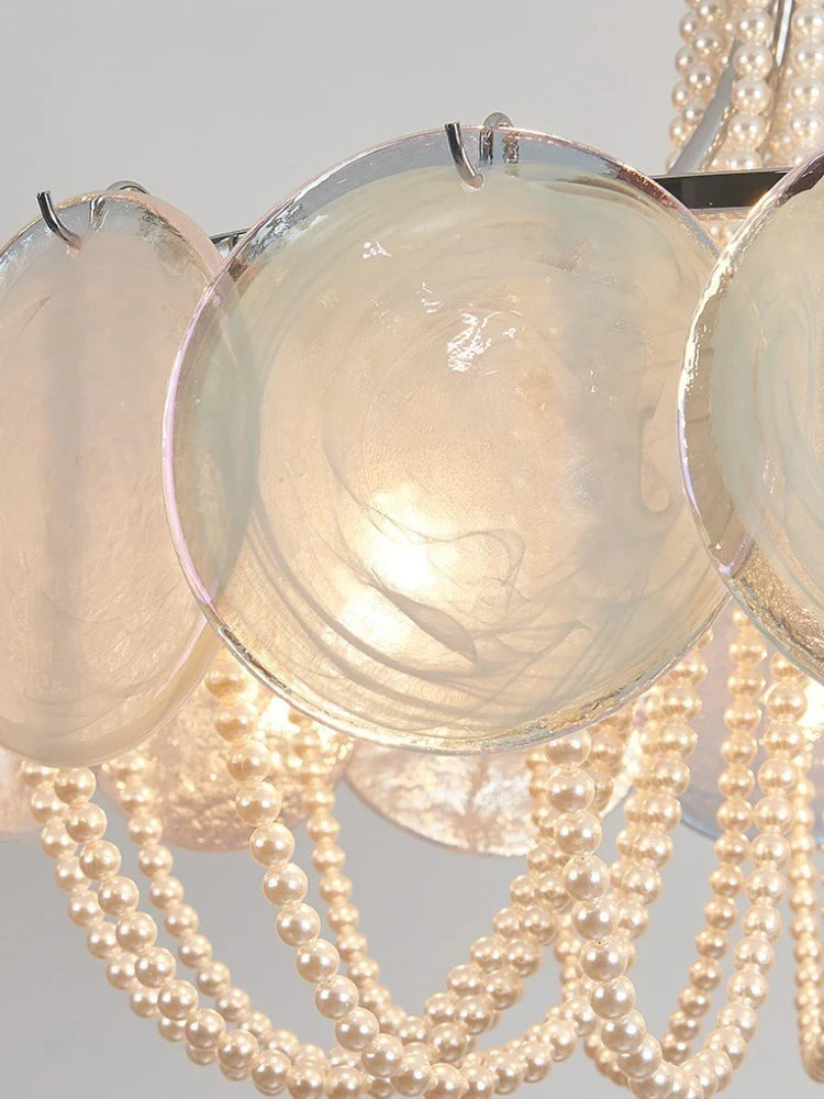 Afralia™ Pearl Chandelier: Modern Flower Shape Ceiling Light for Luxury Living & Dining Room Décor