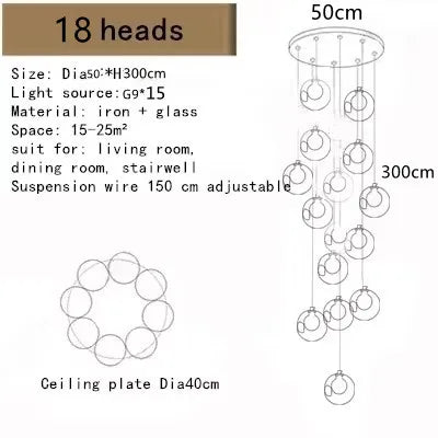 Afralia™ LED Chandelier: Modern Lighting for Living, Dining, and Staircase Areas