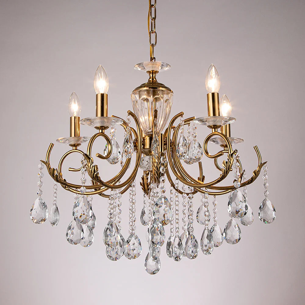 Afralia™ Crystal Chandelier Gold Chrom Nordic LED Luxury Lighting