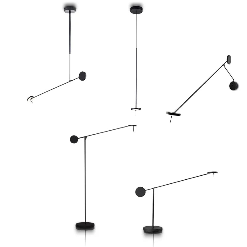 Afralia™ Black Telescopic Wall Lamp with Adjustable Arm for Living Room and Bedroom