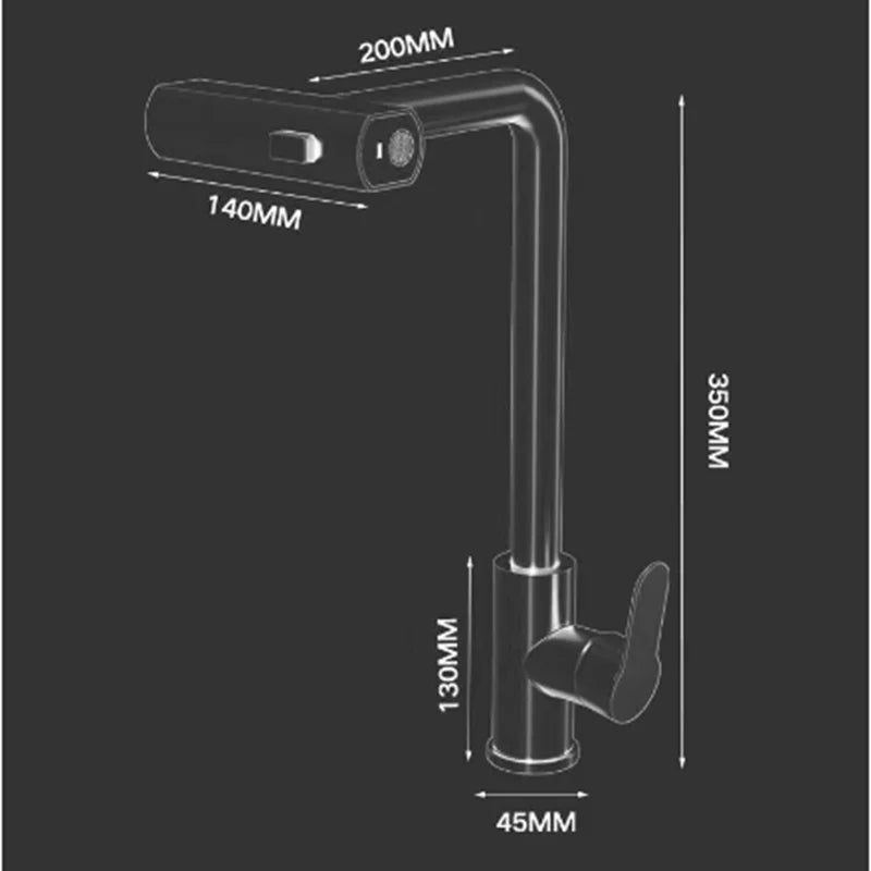 Afralia™ Pull Out Kitchen Faucet with Waterfall Stream Sprayer Head and Hot Cold Mixer