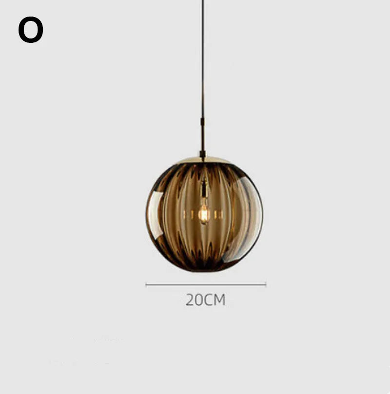 Afralia™ Glass Ball Lustre Pendant Lights - Modern Kitchen Hanging Fixture