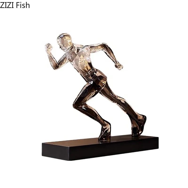 Afralia™ Runner Resin Sculpture Desk Decoration Ornaments Athlete Character Room Decor