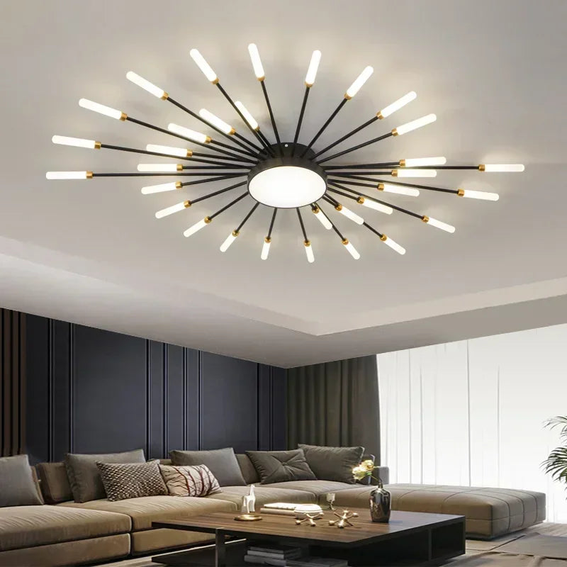 Afralia™ Nordic Gold Chandelier LED Ceiling Lights for Indoor Home Lighting