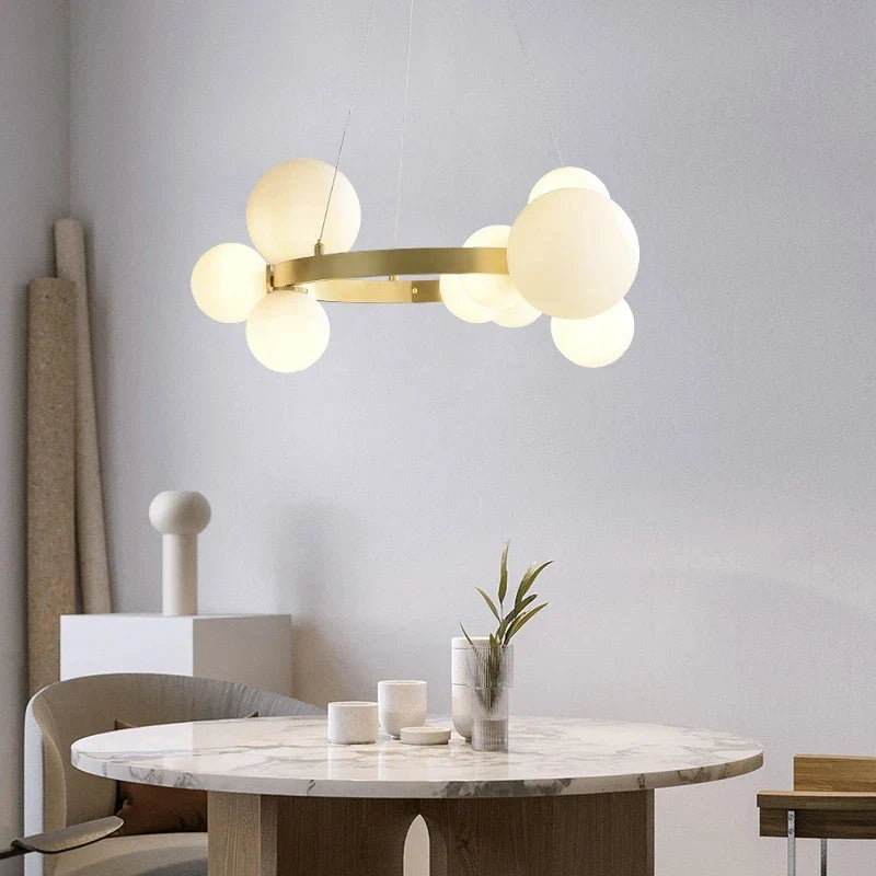 Afralia™ Nordic Glass Pendant Lights for Home Décor with Adjustable Wire and G9 Bulb