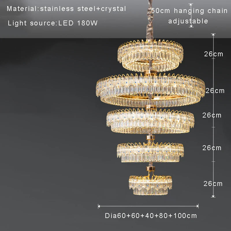 Afralia™ Double Crystal Ceiling Chandelier: Modern Luxury Home Decoration for Living Room