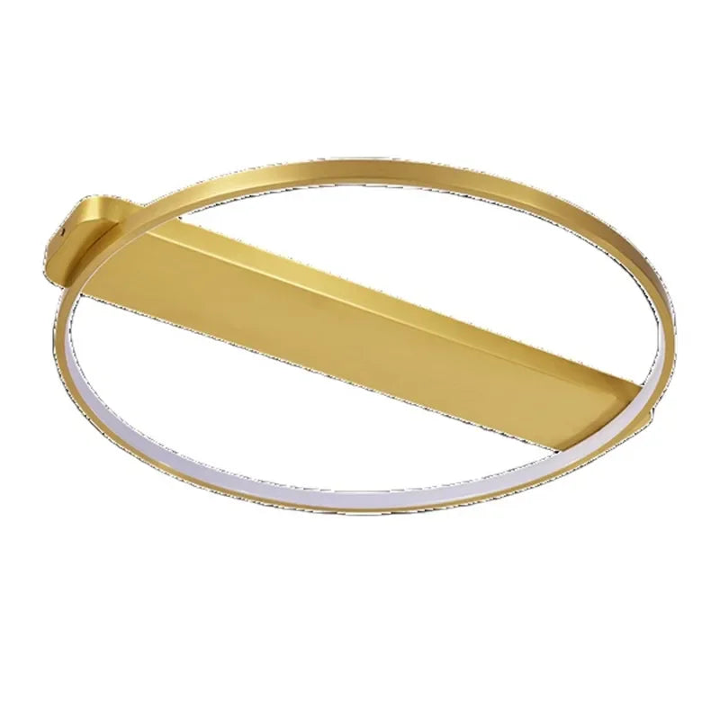 Afralia™ Luxe Copper Ceiling Light: Circular Minimalist Bedroom Lamp for Elegant Style