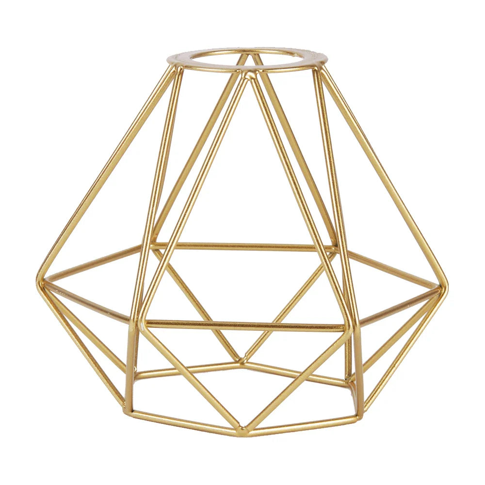 Afralia™ Geometric Metal Light Cage Cover Pendant Lampshade