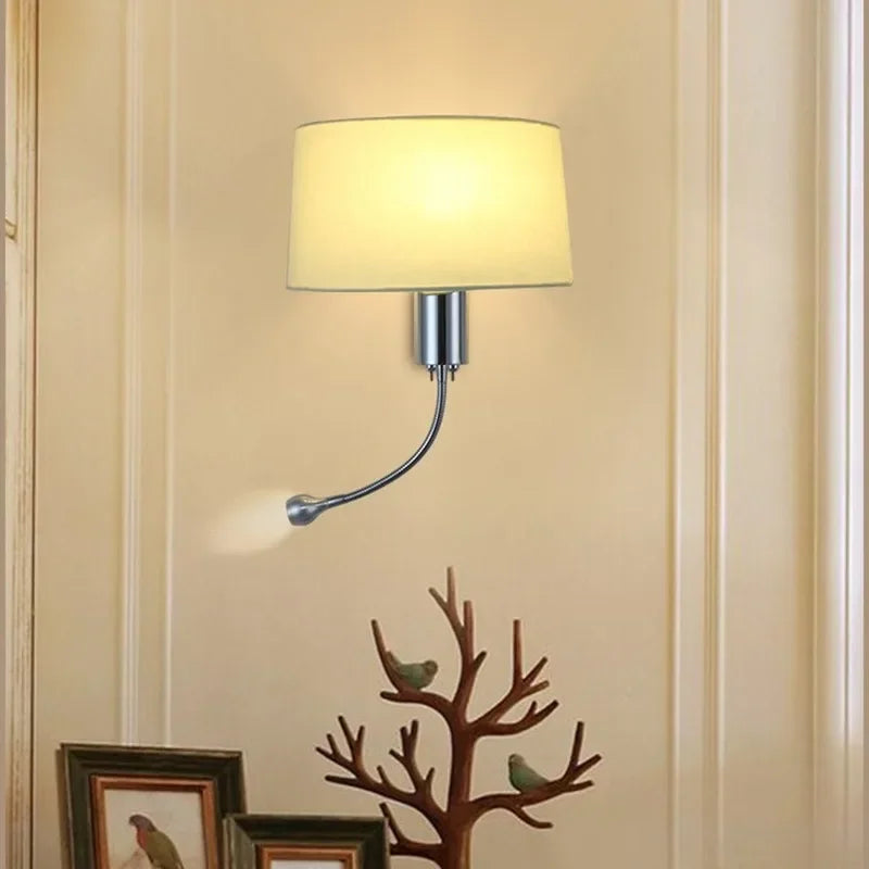 Afralia™ Elegant Fabric Wall Lamp for Bedside Reading in Modern Nordic Style