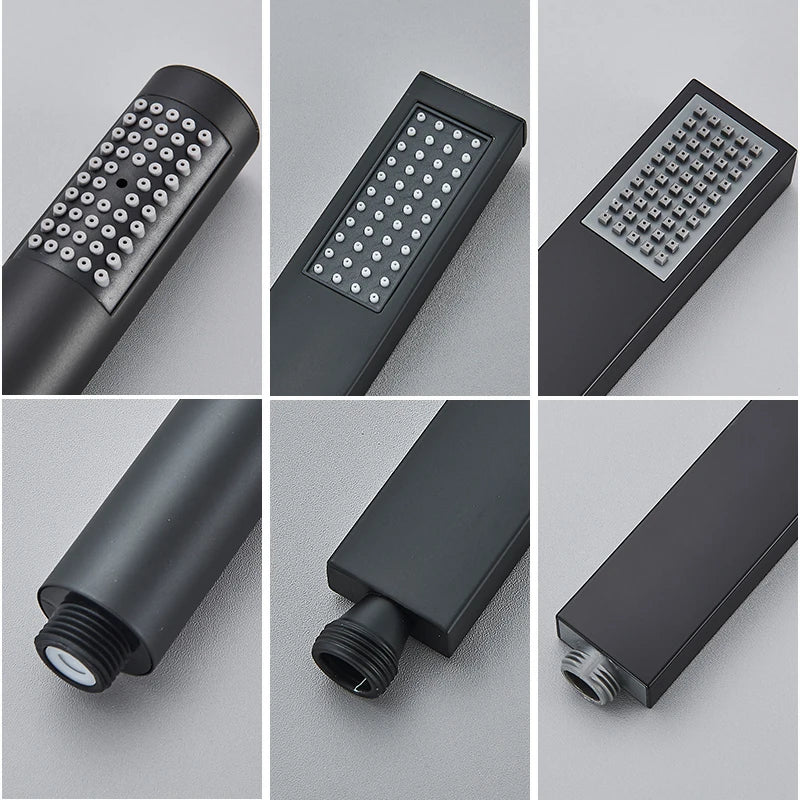Afralia™ Matte Black Bathroom Handheld Showerhead