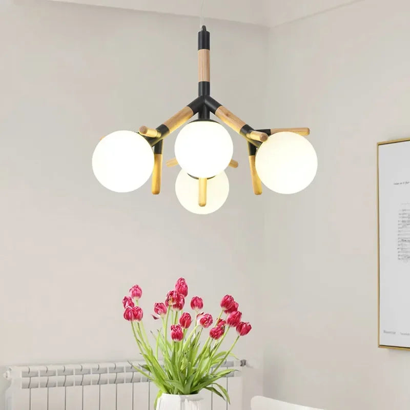Afralia™ LED Chandelier: Modern Home Decor Hanging Light Fixture for Living Room, Restaurant, Kitchen