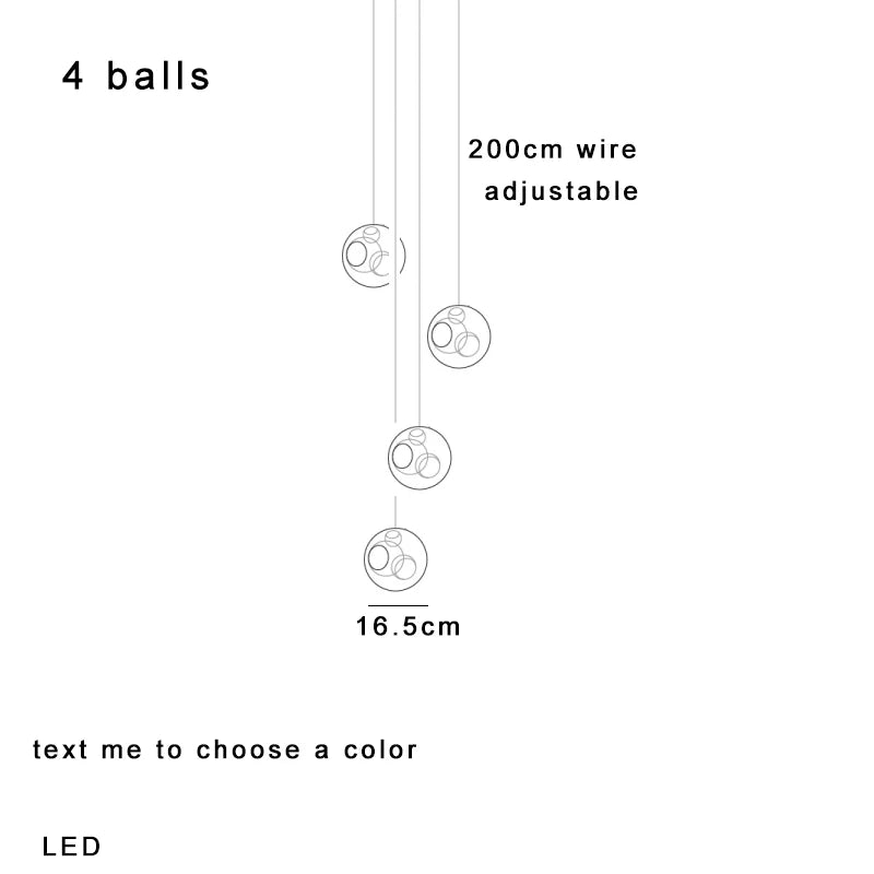 Afralia™ Clear Glass Pendant Light Dimmable LED Luxury Hanging Lamp