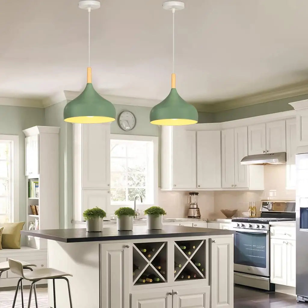 Afralia™ Modern Wood Pendant Lights Nordic Hanging Lamps for Living Room and Bar
