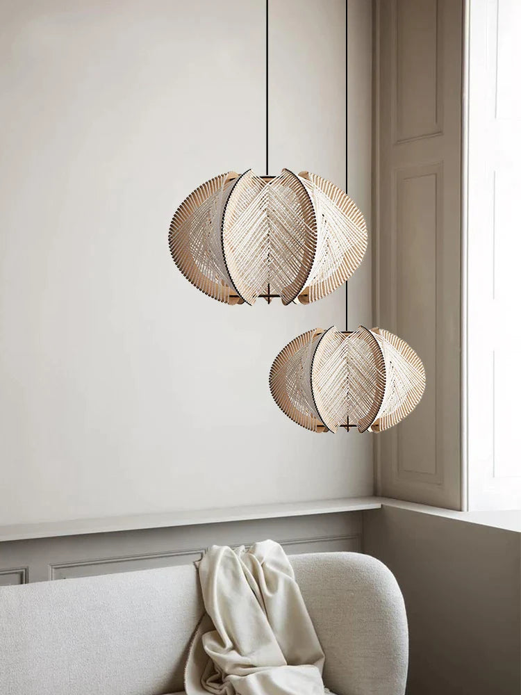 Afralia™ Handmade Rattan Pendant Lamp for Seaside Homes & Resorts