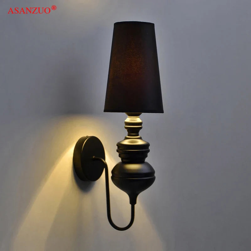 Afralia™ Guards Wall Lamps: Gold Silver Black White Decor Lighting Fixture for Hotel Home.