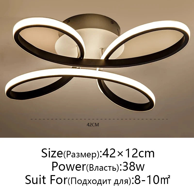 Afralia™ Flower Ceiling Light: Nordic Romantic LED Bedroom, Living Room, Restaurant, Study Light