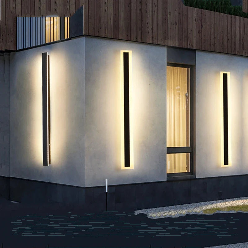 Afralia™ Modern Waterproof LED Wall Lamp for Garden Villa Courtyard Balcony