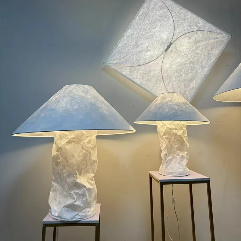 Afralia™ Nordic Wabi Sabi Dupont Paper LED Floor Lamp for Home Decor