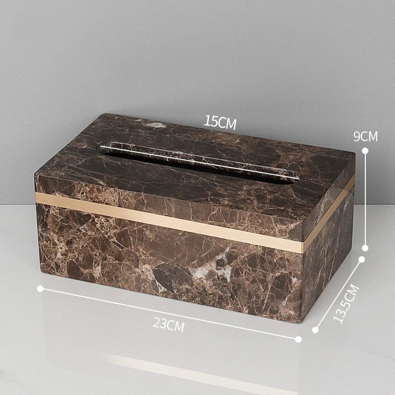 Afralia™ Emperador Dark Marble Bathroom Set: Toothbrush Holder, Soap Dispenser, Luxury Accessories