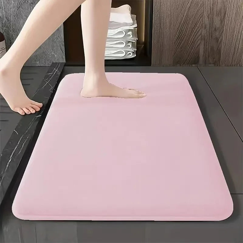Afralia™ Super Absorbent Coral Velvet Bathroom Floor Mat