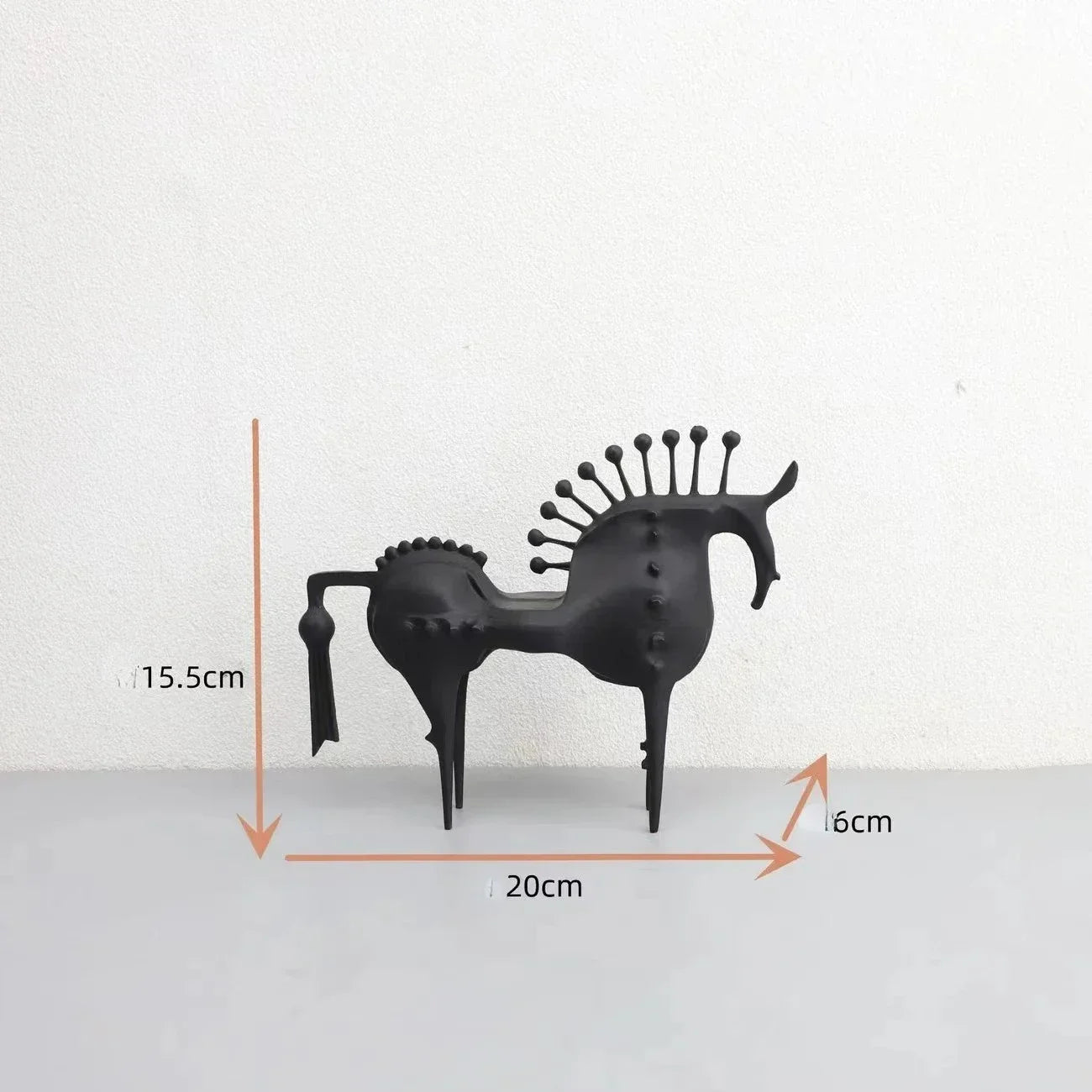 Afralia™ Metal Horse Sculpture Decorative Figurine Abstraction Home Decoration