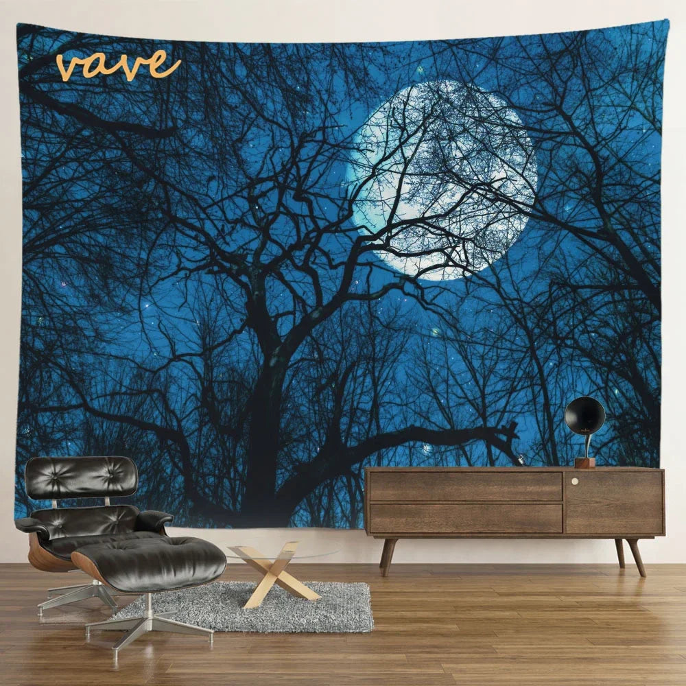 Afralia™ Forest Tree Landscape Tapestry Wall Hanging for Aesthetic Room Decor