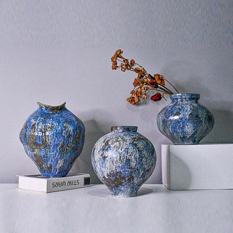 Afralia™ Handcrafted Chinese Porcelain Vase Home Decor Flower Arrangement Accessory