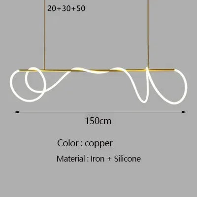 Afralia™ Gold Minimalist LED Pendant Lights for Kitchen Dining Room
