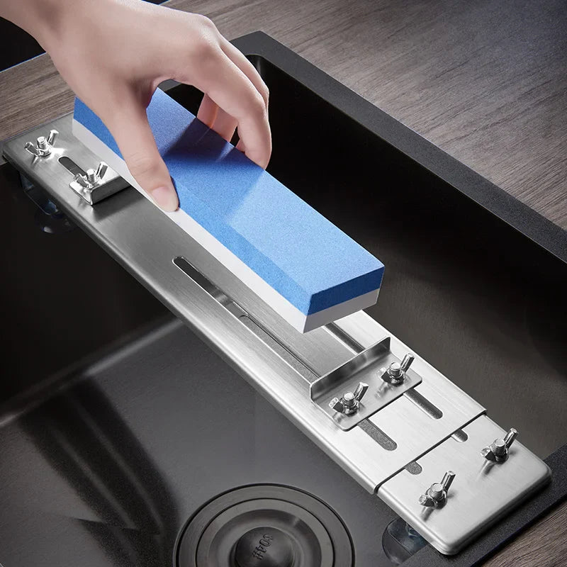 Afralia™ Sink Bridge Kitchen Knives Sharpener - Adjustable Retractable Whetstone non-slip