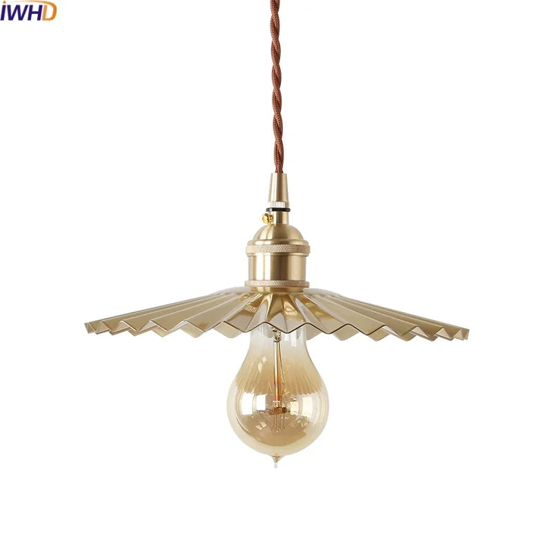 Afralia™ Copper LED Pendant Lights: Stylish Nordic Hanging Lamp for Home Decor.