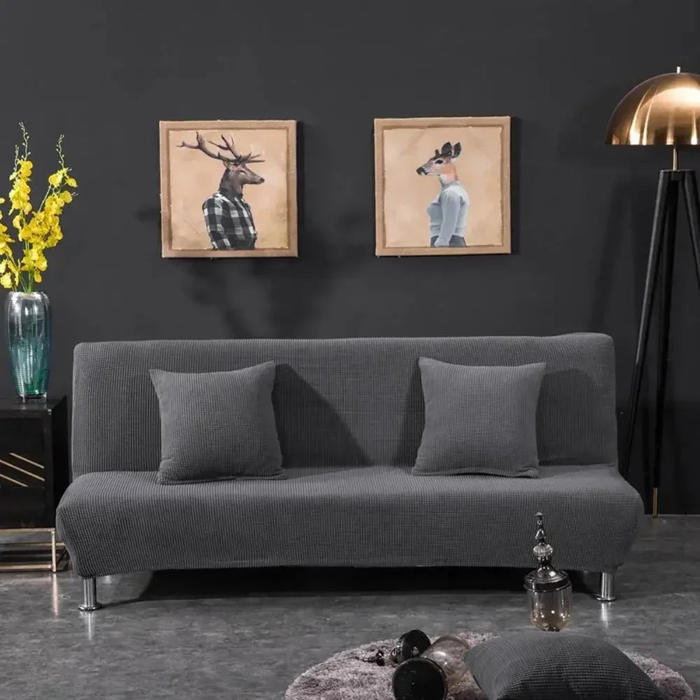 Afralia™ Stretch Armless Futon Sofa Cover Slipcover