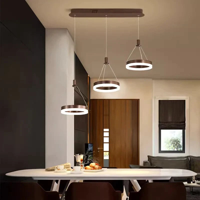 Afralia™ Modern LED Pendant Light for Living Room and Dining Room Chandeliers