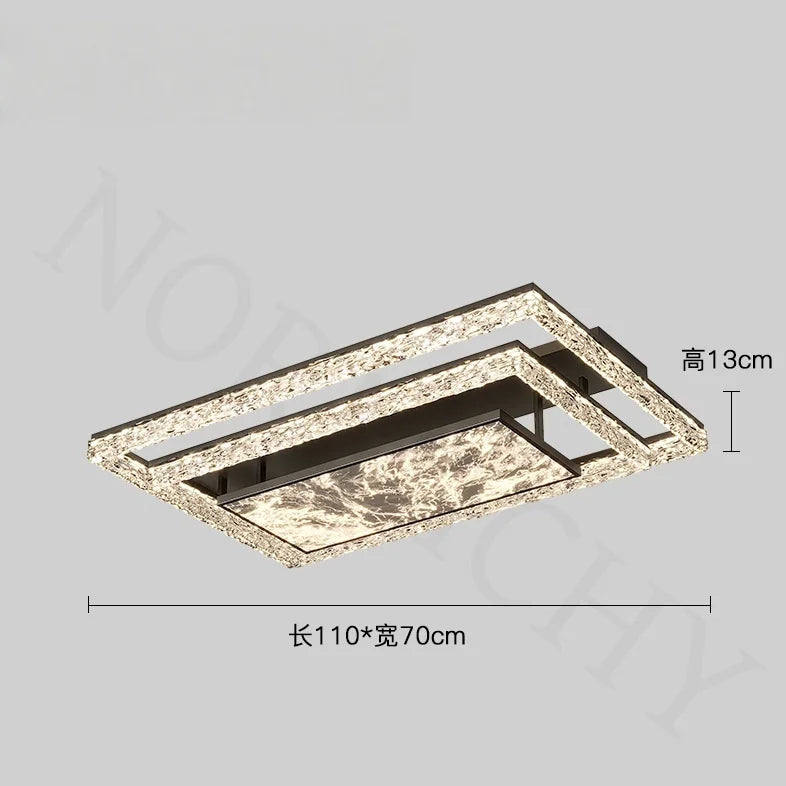 Afralia™ Luxury Modern Rectangular Ceiling Light - Italian Style