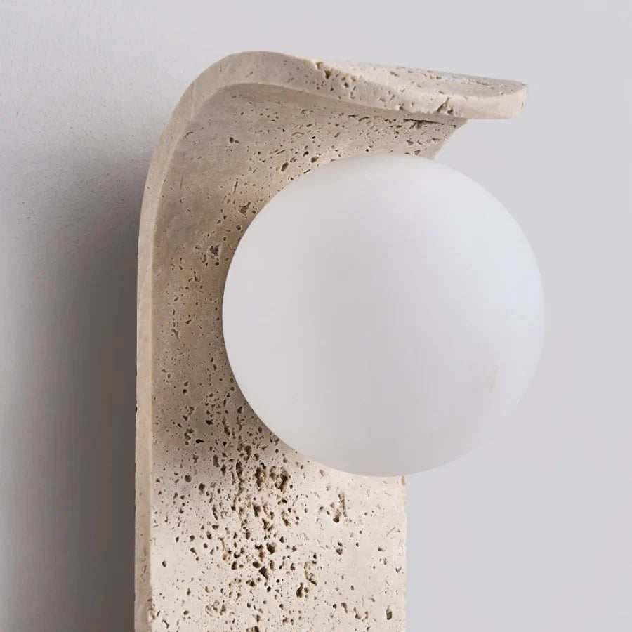 Afralia™ White Glass LED Wall Sconce Modern Stair Light Fixture