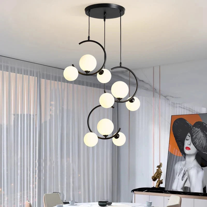 Afralia™ Modern LED Pendant Light Chandelier for Living and Dining Room Lighting