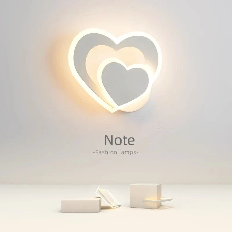 Afralia™ LED Heart Wall Lamp - Nordic Love Design for Bedroom, Living Room & Corridor