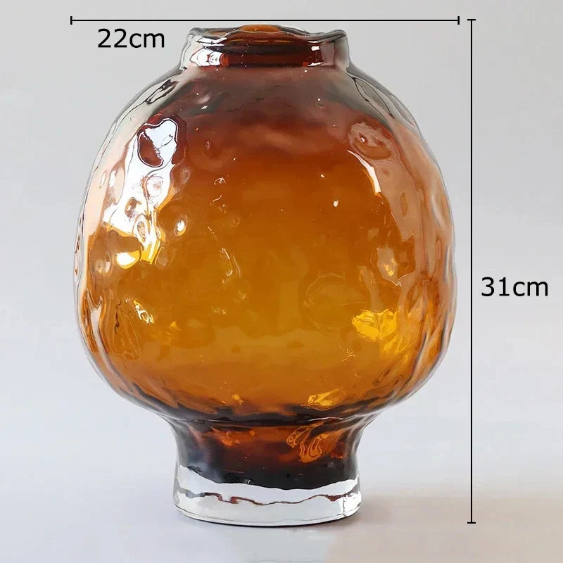 Afralia™ Round Glass Vase Hydroponics Plant Pots Floral Vases Room Decor