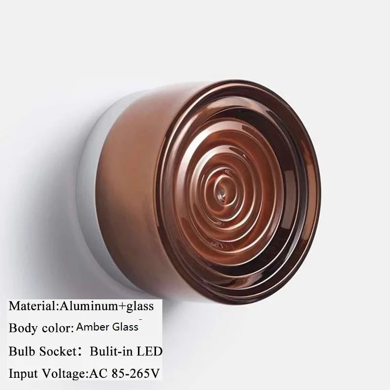 Afralia™ Moon Lamp LED Wall Lights Glass Aluminum Modern Miroir Mural