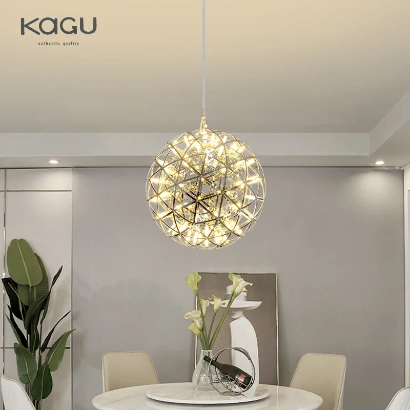 Afralia™ Ball Fireworks Pendant Light: Nordic Modern LED Ceiling Lamp for Shop Decor