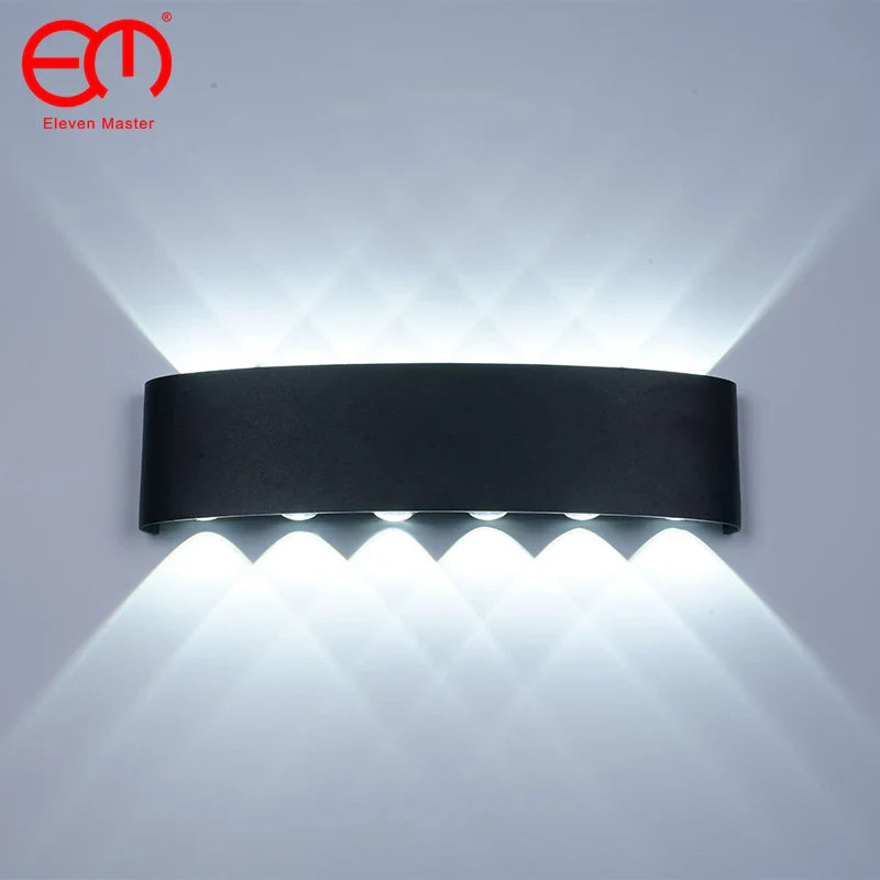 Afralia™ Nordic LED Aluminum Outdoor Wall Lamp Up Down Modern Lighting for Home & Bathroom