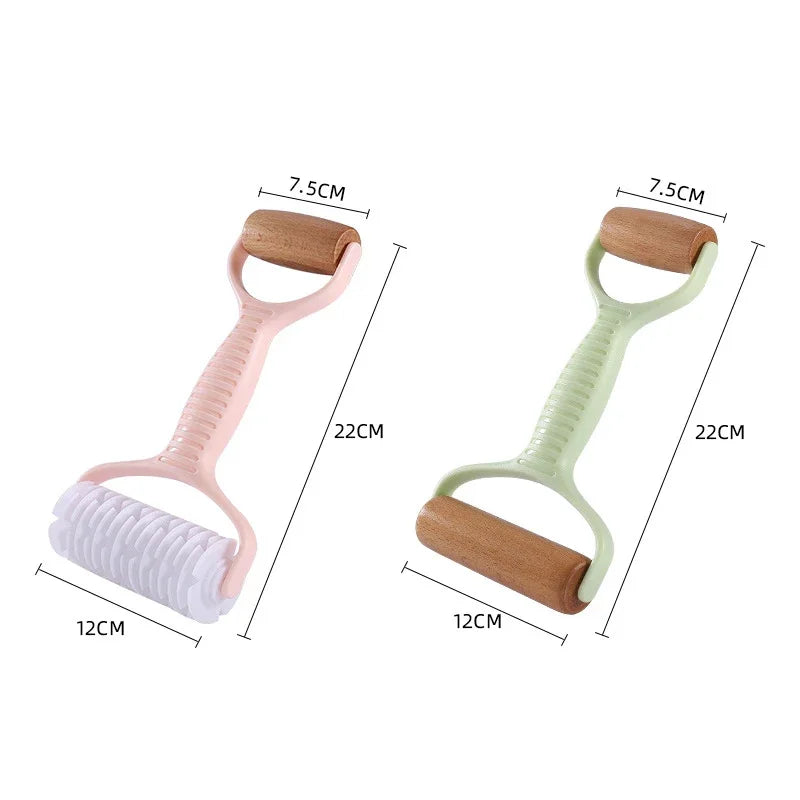 Afralia™ Dough Roller Rolling Pin with Grid Knife - Two-in-One Multi-Function Tool