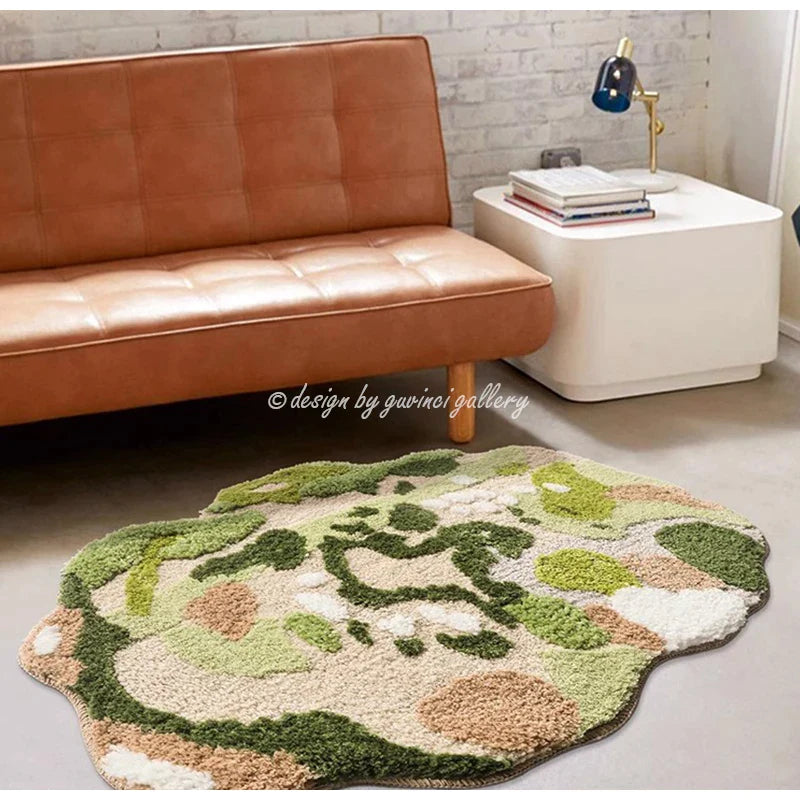 Afralia™ Monet Garden Rose Valley Hand Tufted Rug 60x90cm for Home Decor