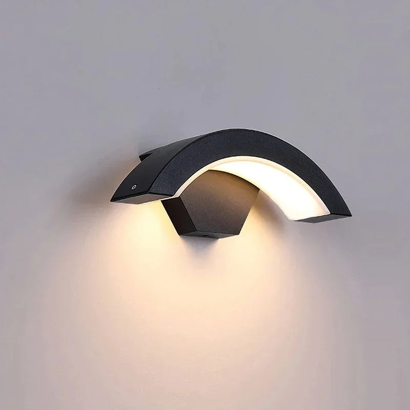 Afralia™ Outdoor Wall Lamp with PIR Motion Sensor - Black Aluminum - IP65 Waterproof